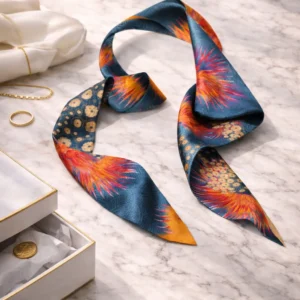 Cravate Cardon en fleur - La trame botanique